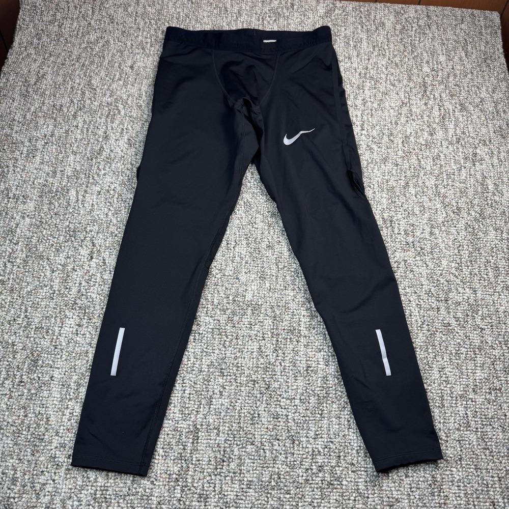 Nike Mens Large Black Power Tech Running Compression Leggings 857845-010